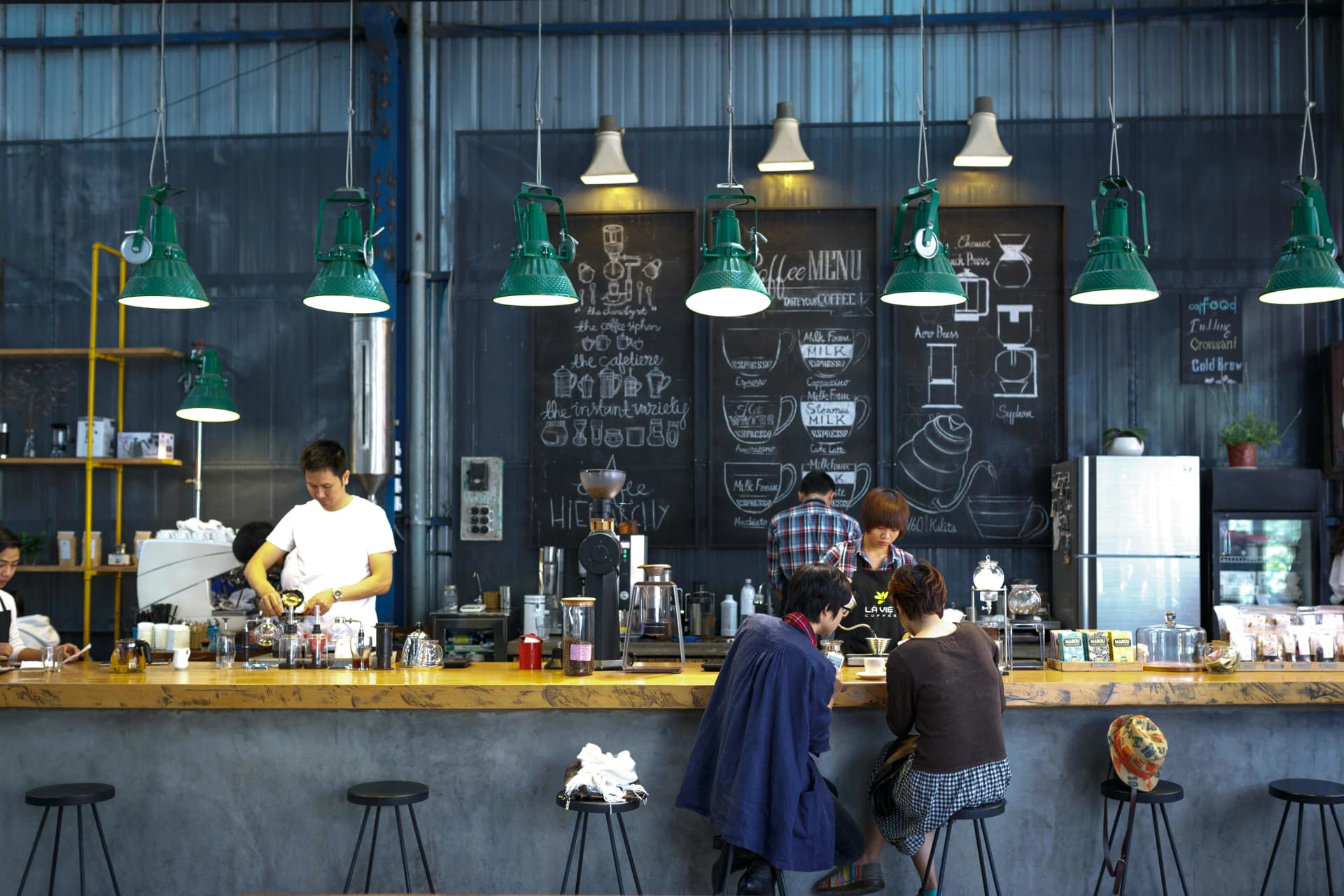 Cozy coffee shop interior